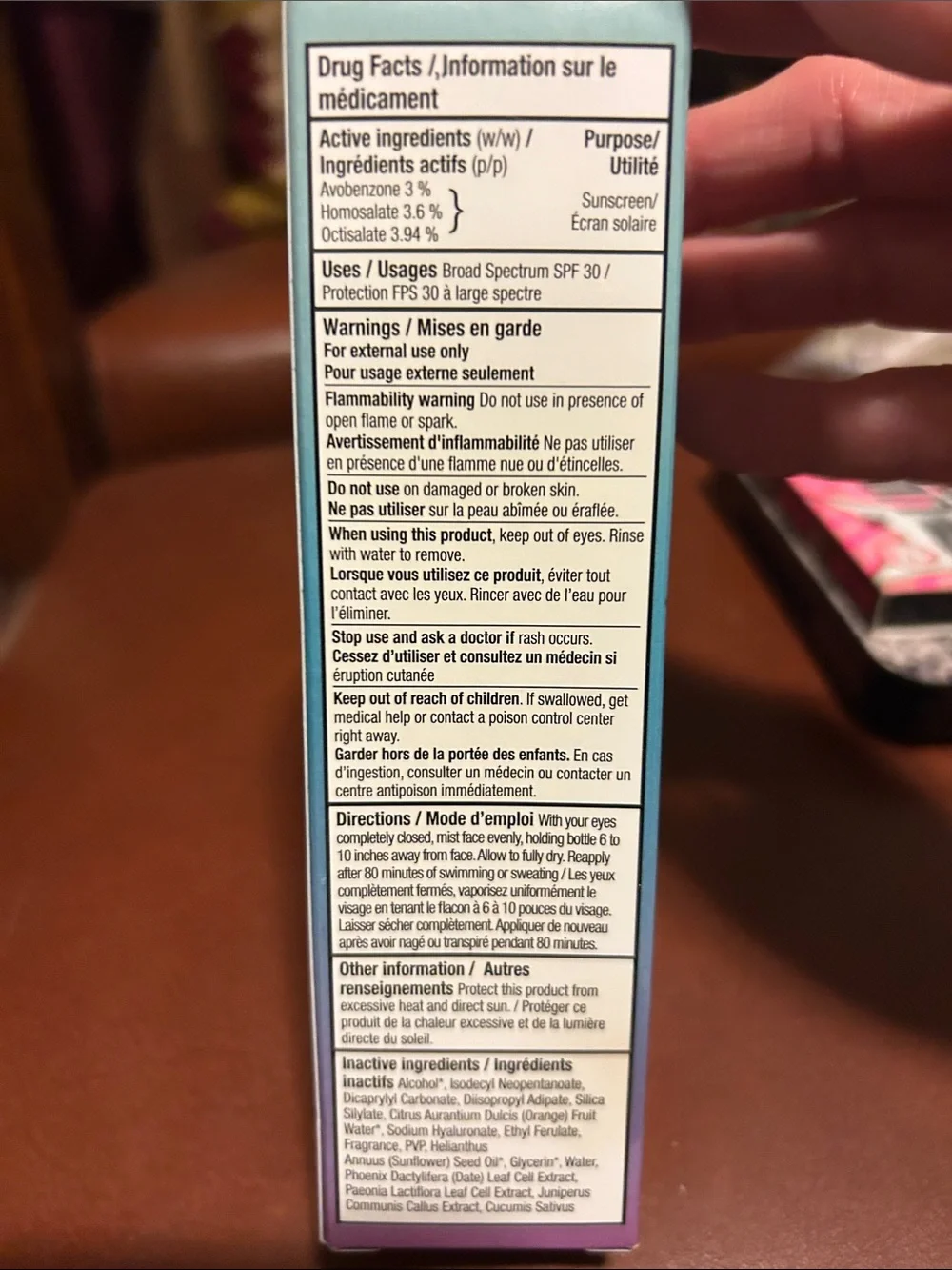 COOLA Makeup Setting Spray in Teal to Purple Gradient Box never opened .